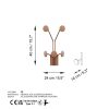 Stylish Metal Wall Hook, Copper Finish, 24 x 16 cm, Height: 40 cm | Durable Ø9 mm Thickness, Max Load 10 kg | Perfect for Home & Office Organization