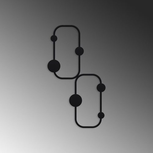 Sturdy Black Metal Wall Hook, 48 cm Height, Ø9 mm Thickness | Durable Design, Max Load 10 kg | Ideal for Home & Office Organization