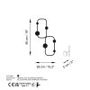 Sturdy Black Metal Wall Hook, 48 cm Height, Ø9 mm Thickness | Durable Design, Max Load 10 kg | Ideal for Home & Office Organization