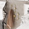 Stylish Gold Metal Wall Hook, 48 cm Height, Ø9 mm Thickness | Durable Design, Max 10 kg Capacity | Perfect for Home & Office Organization