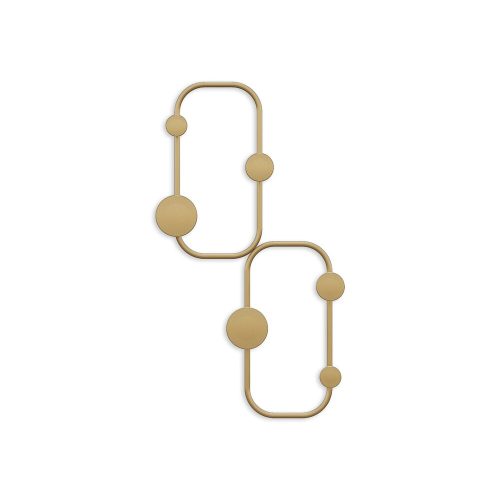 Stylish Gold Metal Wall Hook, 48 cm Height, Ø9 mm Thickness | Durable Design, Max 10 kg Capacity | Perfect for Home & Office Organization