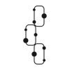 Sturdy Metal Wall Hook, Black, 28 x 5 cm, Height: 70 cm | Ø9 mm Thickness, 0.73 kg | Holds Up to 10 kg | Ideal for Home & Office Organization