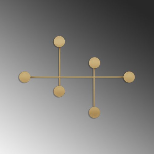 Durable Gold Metal Wall Hook, 82 x 60 x 10 cm | 100% Metal, 10 mm Thickness | Supports Up to 10 kg | Stylish & Functional for Home Decor