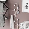 Sturdy Metal Wall Hook, White, 28 x 5 cm, Height: 70 cm | Ø9 mm Thickness, 10 kg Capacity | Ideal for Home Organization & Decor