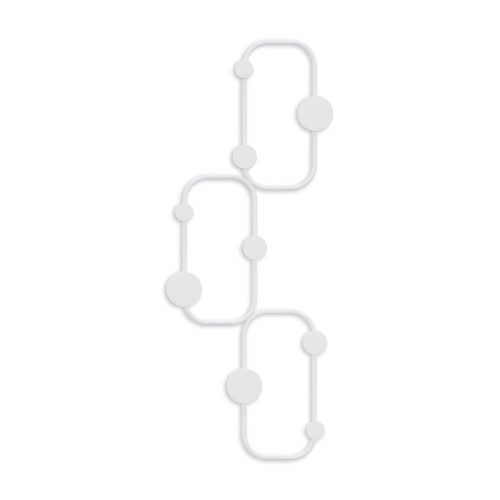 Sturdy Metal Wall Hook, White, 28 x 5 cm, Height: 70 cm | Ø9 mm Thickness, 10 kg Capacity | Ideal for Home Organization & Decor