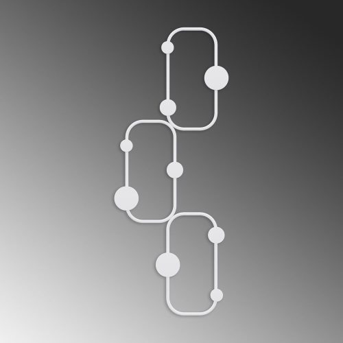 Sturdy Metal Wall Hook, White, 28 x 5 cm, Height: 70 cm | Ø9 mm Thickness, 10 kg Capacity | Ideal for Home Organization & Decor