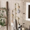 Elegant Gold Metal Wall Hook, 28 x 5 cm, Height 70 cm | Durable Ø9 mm Body, Max 10 kg Capacity | Perfect for Home & Office Decor