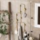 Elegant Gold Metal Wall Hook, 28 x 5 cm, Height 70 cm | Durable Ø9 mm Body, Max 10 kg Capacity | Perfect for Home & Office Decor