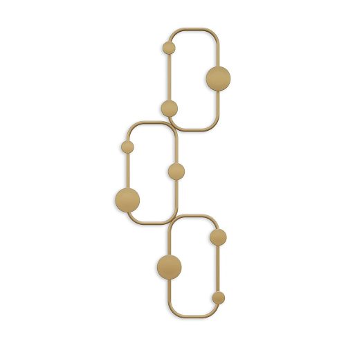 Elegant Gold Metal Wall Hook, 28 x 5 cm, Height 70 cm | Durable Ø9 mm Body, Max 10 kg Capacity | Perfect for Home & Office Decor