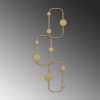 Elegant Gold Metal Wall Hook, 28 x 5 cm, Height 70 cm | Durable Ø9 mm Body, Max 10 kg Capacity | Perfect for Home & Office Decor
