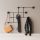Durable Metal Wall Hook, Black, 112 x 64 x 10 cm | 100% Metal, 10 mm Thickness | Supports Up to 10 kg | Ideal for Home & Office Organization
