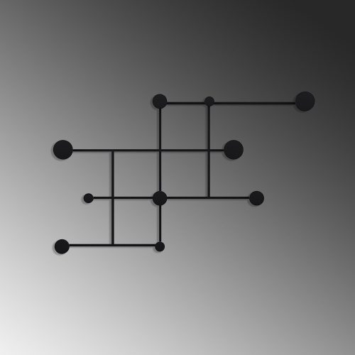 Durable Metal Wall Hook, Black, 112 x 64 x 10 cm | 100% Metal, 10 mm Thickness | Supports Up to 10 kg | Ideal for Home & Office Organization