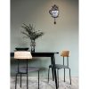 Elegant Black Decorative Metal Wall Clock, 24 x 19 cm (42 cm with Pendulum) | 100% Steel, Silent Sweep Movement | Perfect for Home & Office Decor