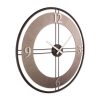 Elegant Decorative Metal Wall Clock, 62 x 62 cm, Silver & Black | 70% Steel / 30% MDF | Silent Sweep Movement | Perfect for Modern Home Decor