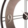 Elegant Decorative Metal Wall Clock, 62 x 62 cm, Silver & Black | 70% Steel / 30% MDF | Silent Sweep Movement | Perfect for Modern Home Decor