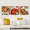 Elegant Decorative Canvas Painting Set (3 Pieces), 100% Canvas, Wooden Frame (3 cm Thick), 30 x 90 cm Total Size | Perfect for Home Decor & Art Lovers