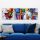 Thomas C. Fedro Decorative Canvas Painting (3 Pieces) - 'Faces', 100% Canvas, 30x90 cm Total Size, 100% Wooden Frame (3 cm Thick) | Perfect for Modern Decor