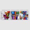 Thomas C. Fedro Decorative Canvas Painting (3 Pieces) - 'Faces', 100% Canvas, 30x90 cm Total Size, 100% Wooden Frame (3 cm Thick) | Perfect for Modern Decor