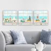 Elegant Decorative Canvas Painting Set (3 Pieces), 100% Canvas, Wooden Frame (3 cm Thick), 30 x 90 cm Total Size | Perfect for Home Decor & Art Lovers
