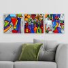 Elegant Decorative Canvas Painting Set (3 Pieces), 100% Canvas, Wooden Frame (3 cm Thick), 30 x 90 cm Total Size | Perfect for Home Decor & Art Lovers