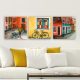 Elegant Decorative Canvas Painting Set (3 Pieces), 100% Canvas, Wooden Frame (3 cm Thick), 30 x 90 cm Total Size | Perfect for Home Decor & Art Lovers