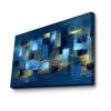 Elegant Decorative Canvas Painting, 45 x 70 cm | 100% Canvas (2.8 mm) & Pine Wood Frame (22 mm) | Blue, Navy, Brown & Gold Colors for Stylish Home Decor