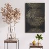 Elegant Decorative Canvas Painting, 45 x 70 cm | 100% Canvas (2.8 mm) & Pine Wood Frame (22 mm) | Gold, White & Black Colors for Stylish Home Decor