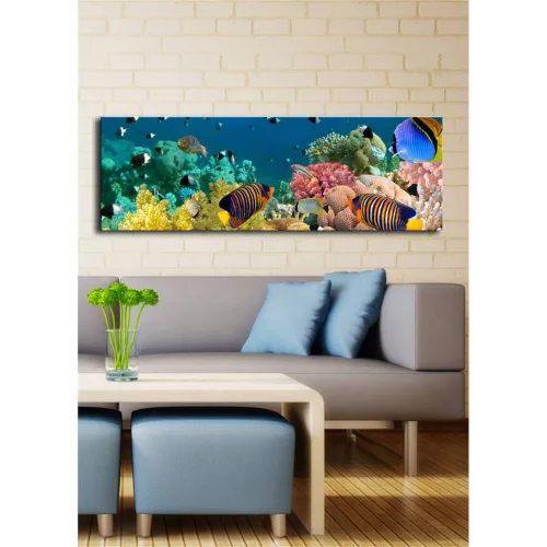 Decorative LED Lighted Canvas Painting, 30 x 90 cm, 100% Suede Canvas, Wooden Frame (3 cm), Battery-Powered with On/Off Switch, Perfect for Home Decor