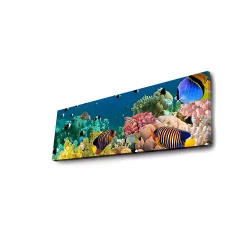 Decorative LED Lighted Canvas Painting, 30 x 90 cm, 100% Suede Canvas, Wooden Frame (3 cm), Battery-Powered with On/Off Switch, Perfect for Home Decor