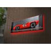 Stunning LED Lighted Canvas Painting, 30 x 90 cm, 100% Suede Canvas, Wooden Frame (3 cm) | Battery-Powered, On/Off Switch | Perfect for Home Decor