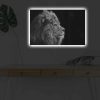 Decorative LED Lighted Canvas Painting, 45 x 70 cm, 100% Suede Canvas, Wooden Frame (3 cm), Battery-Powered with On/Off Switch, Perfect for Home Decor