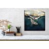 Elegant Decorative Canvas Painting, 45 x 45 cm, 50% Cotton/50% Polyester, Digital Print on Canvas, Sturdy 2 x 3 cm Wooden Frame | Perfect for Home Decor
