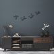 Stylish Black Decorative Metal Wall Accessory Set (4 Pieces) | 100% Metal, 1 mm Thickness | Perfect for Home Decor, Modern & Elegant Design