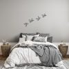 Stylish Black Decorative Metal Wall Accessory Set (4 Pieces) | 100% Metal, 1 mm Thickness | Perfect for Home Decor, Modern & Elegant Design