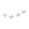 Stylish Black Decorative Metal Wall Accessory Set (4 Pieces) | 100% Metal, 1 mm Thickness | Perfect for Home Decor, Modern & Elegant Design