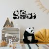 Stylish Black Decorative Metal Wall Accessory Set (3 Pieces) | 100% Metal, 1 mm Thickness | Perfect for Home Decor, Modern & Chic Design