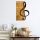Elegant Decorative Wooden Wall Accessory, 39 x 58 cm | 50% Wood (3 cm Thick) & 50% Metal | Unique Walnut & Black Design, Perfect for Any Space