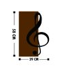 Elegant Decorative Wooden Wall Accessory, 39 x 58 cm | 50% Wood (3 cm Thick) & 50% Metal | Unique Walnut & Black Design, Perfect for Any Space