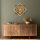 Elegant Decorative Wooden Wall Accessory, 54 x 54 cm, Walnut & Gold | 50% Wood (3 cm) & 50% Metal (1.5 mm) | Wall-Mountable, Unique Texture Variations