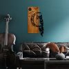 Elegant Decorative Wooden Wall Accessory, Walnut & Black, 36 x 66 x 3 cm | 100% Wood (3 cm) & Metal (1.5 mm) | Unique Design for Stylish Home Decor