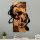 Elegant Decorative Wooden Wall Accessory, Walnut & Black, 43 x 58 x 3 cm | 50% Wood (3 cm) & 50% Metal (1.5 cm) | Unique Design for Stylish Home Decor
