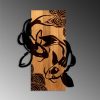 Elegant Decorative Wooden Wall Accessory, Walnut & Black, 43 x 58 x 3 cm | 50% Wood (3 cm) & 50% Metal (1.5 cm) | Unique Design for Stylish Home Decor