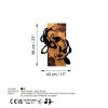 Elegant Decorative Wooden Wall Accessory, Walnut & Black, 43 x 58 x 3 cm | 50% Wood (3 cm) & 50% Metal (1.5 cm) | Unique Design for Stylish Home Decor