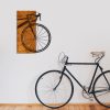 Elegant Decorative Wooden Wall Accessory, 45 x 58 cm | 50% Wood (3 cm Thick) & 50% Metal | Walnut & Black Finish, Unique Texture Variations