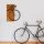 Elegant Decorative Wooden Wall Accessory, 45 x 58 cm | 50% Wood (3 cm Thick) & 50% Metal | Walnut & Black Finish, Unique Texture Variations
