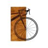 Elegant Decorative Wooden Wall Accessory, 45 x 58 cm | 50% Wood (3 cm Thick) & 50% Metal | Walnut & Black Finish, Unique Texture Variations