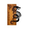 Elegant Decorative Wooden Wall Accessory, Walnut & Black, 40 x 58 x 3 cm | 100% Wood (3 cm) & Metal (1.5 mm) | Unique Design for Stylish Home Decor