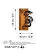 Elegant Decorative Wooden Wall Accessory, Walnut & Black, 40 x 58 x 3 cm | 100% Wood (3 cm) & Metal (1.5 mm) | Unique Design for Stylish Home Decor