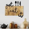 Elegant Decorative Wooden Wall Accessory, Walnut & Black, 58 x 3 x 52 cm | 100% Metal (1.5 mm) & Real Wood (3 cm) | Unique Color & Texture Variations