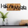 Elegant Decorative Wooden Wall Accessory, 108 x 3 x 30 cm | 100% Wood (3 cm) & Metal (1.5 mm) | Unique Black & Light Walnut Finish, Perfect for Home Decor
